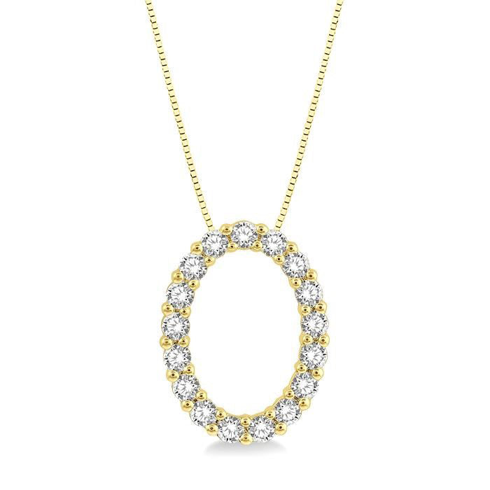 Kalliope River Oval Shape Diamond Pendant