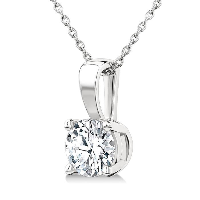 Aster Bellona Round Shape Diamond Solitaire Pendant
