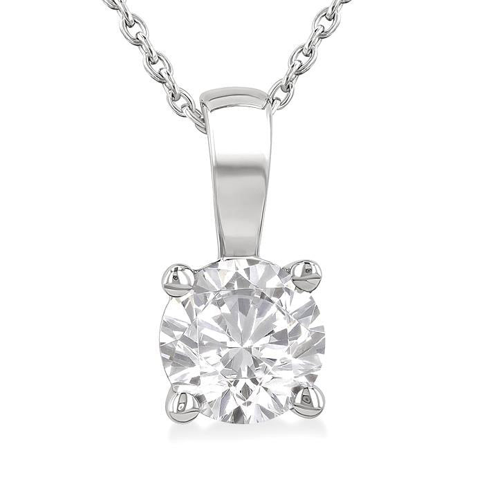 Aster Bellona Round Shape Diamond Solitaire Pendant