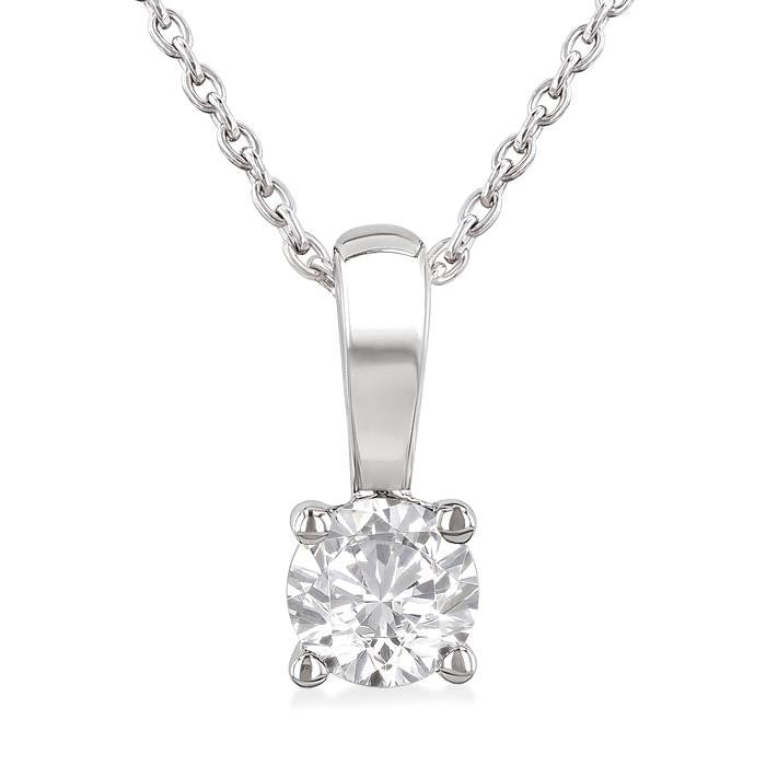 Orion Quill Round Shape Diamond Solitaire Pendant