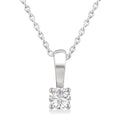 Mistral Orchid Round Shape Diamond Solitaire Pendant
