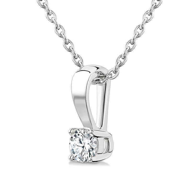 Imperial Beryl Round Shape Diamond Solitaire Pendant