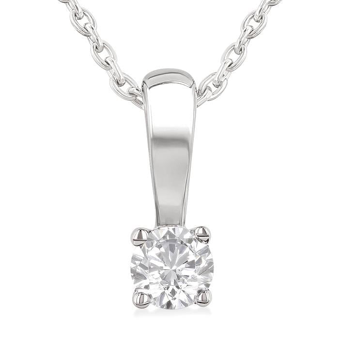 Imperial Beryl Round Shape Diamond Solitaire Pendant