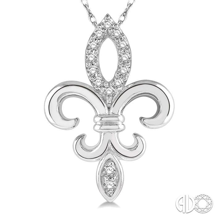 Meadow Yew Fleur De Lis Diamond Pendant