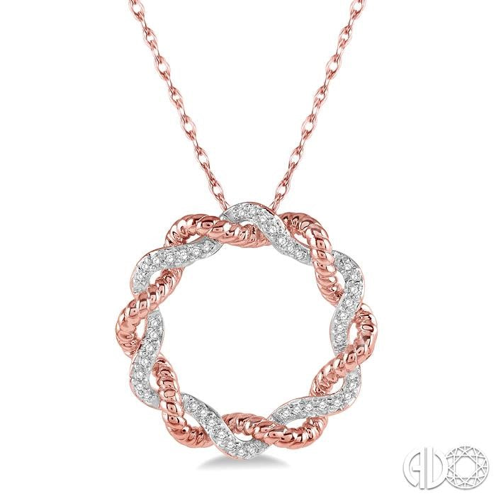 Twisted Circle Diamond Fashion Pendant