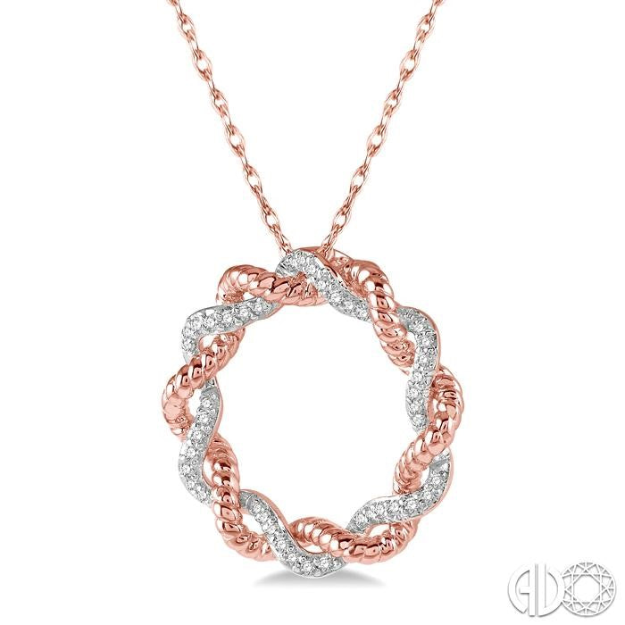 Twisted Circle Diamond Fashion Pendant