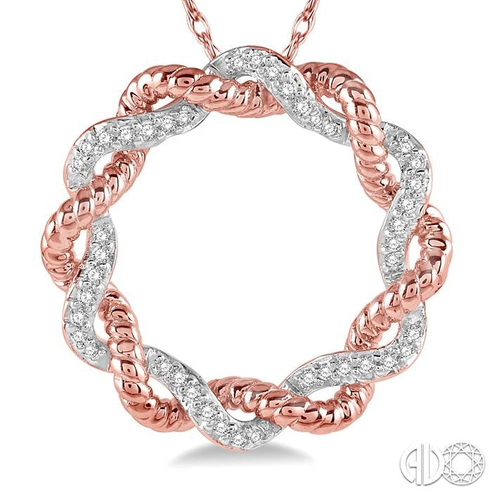 Twisted Circle Diamond Fashion Pendant
