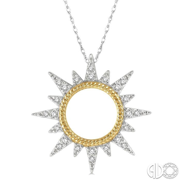 Quorra Tamarind Sunburst Diamond Fashion Pendant