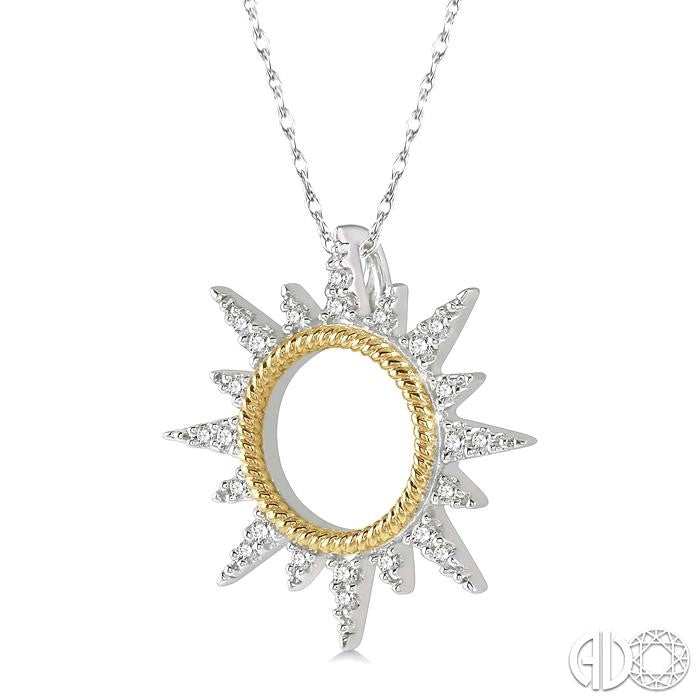 Quorra Tamarind Sunburst Diamond Fashion Pendant