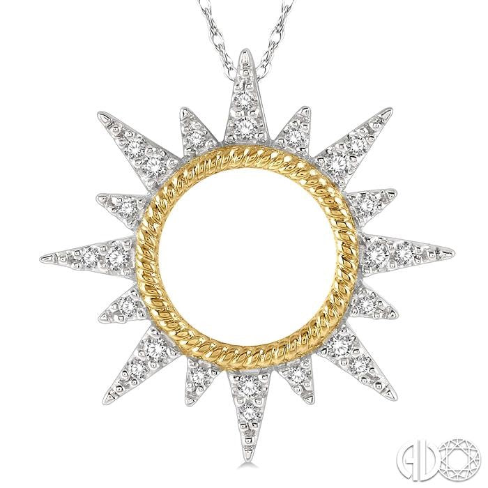 Quorra Tamarind Sunburst Diamond Fashion Pendant