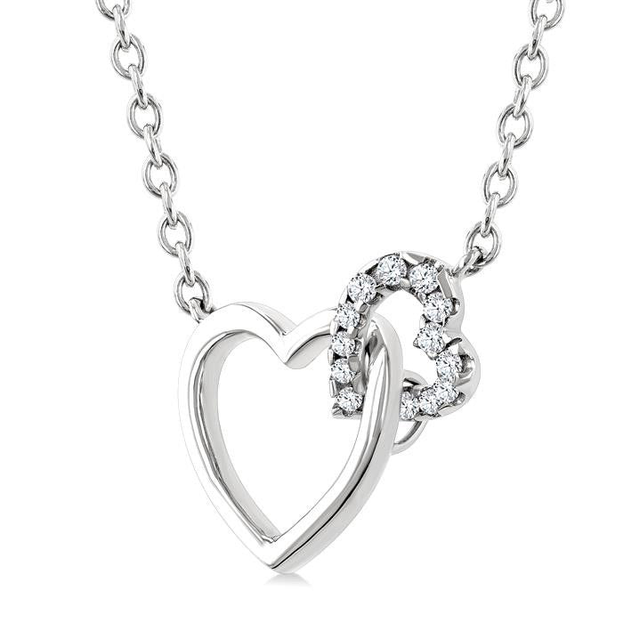 Élan Rhea Heart Interlock Petite Diamond Fashion Pendant