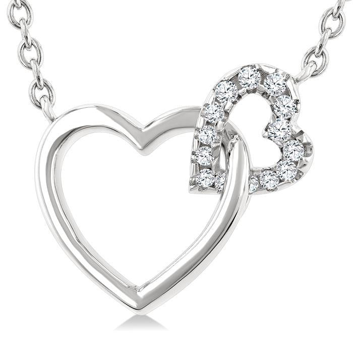 Élan Rhea Heart Interlock Petite Diamond Fashion Pendant