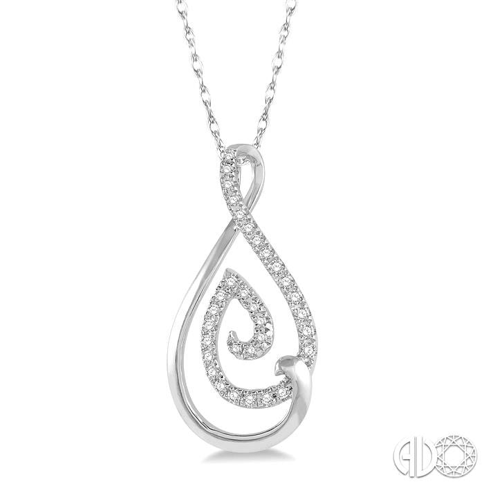 River Dahlia Drop Diamond Fashion Pendant