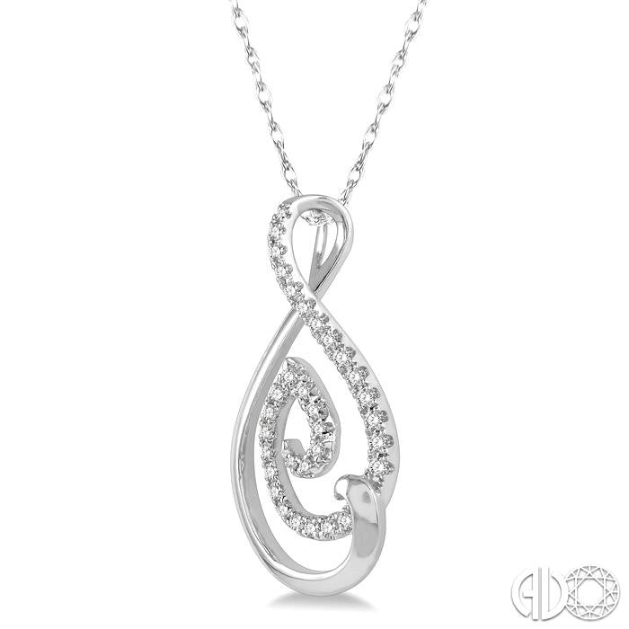 River Dahlia Drop Diamond Fashion Pendant