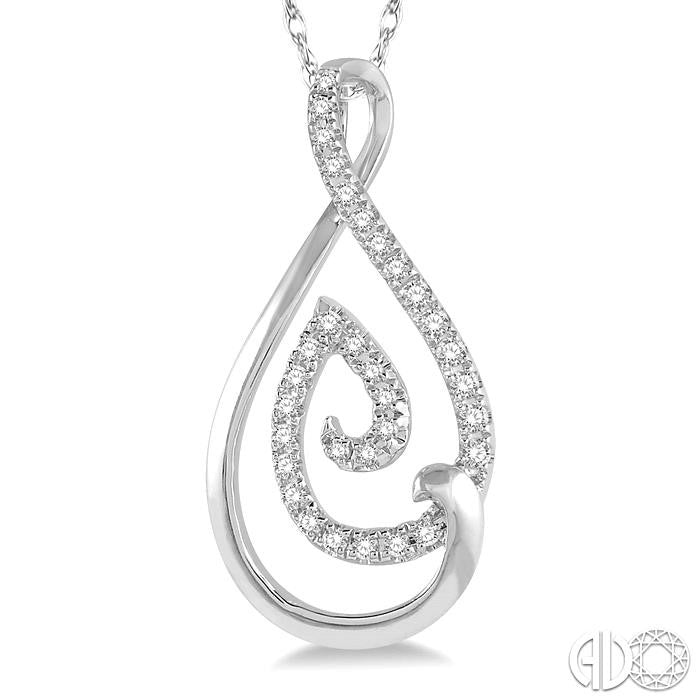 River Dahlia Drop Diamond Fashion Pendant