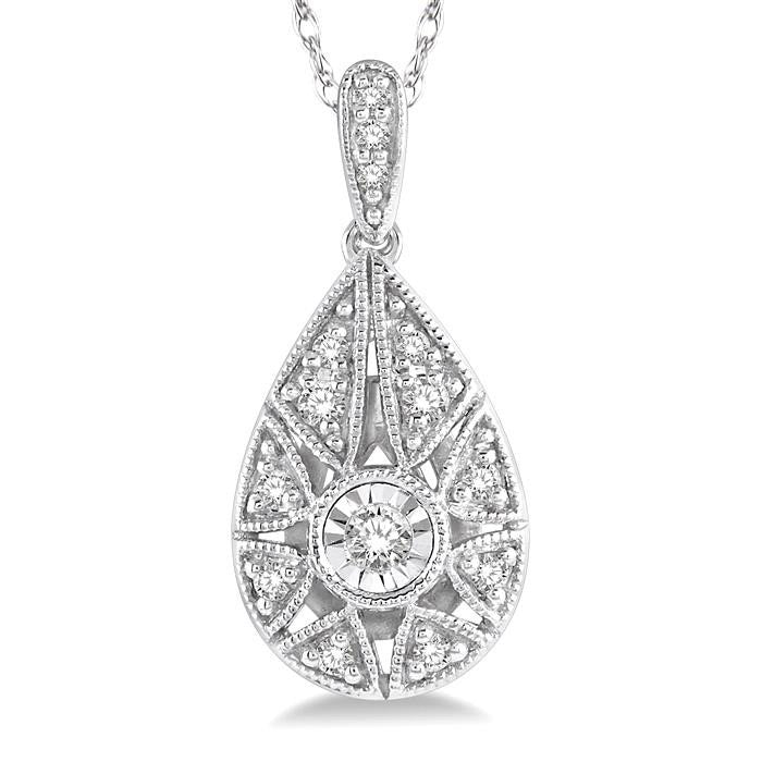 Pear Shape Diamond Pendant