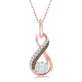 Round Shape Shine Bright Champagne Diamond Infinity Pendant