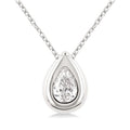 Dahlia Maia Pear Shape Bezel Set Diamond Pendant