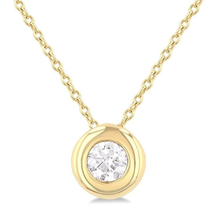 Lunessa Bubble Diamond Pendant in 14K Yellow Gold