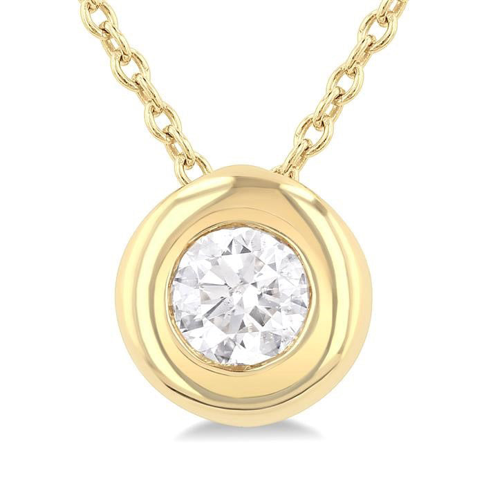 Lunessa Bubble Diamond Pendant in 14K Yellow Gold