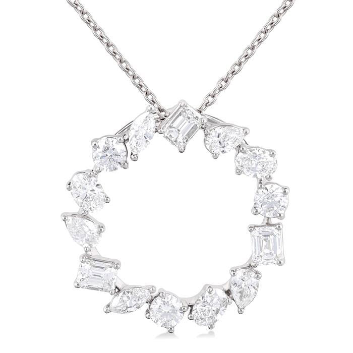 Jasper Nimbus Mixed Shape Circle Diamond Fashion Pendant