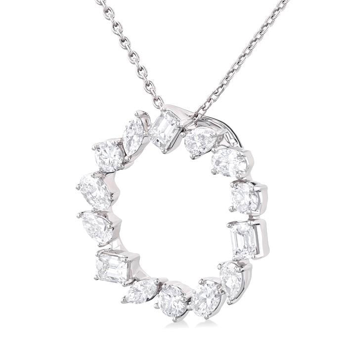 Jasper Nimbus Mixed Shape Circle Diamond Fashion Pendant