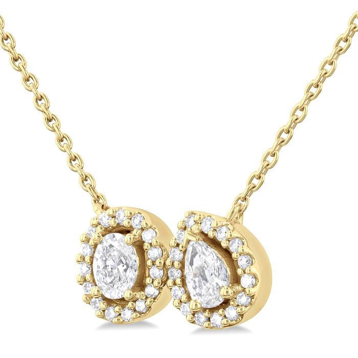Toi Et Moi Halo Diamond Pendant