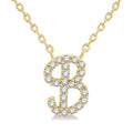 Kalliope Wisteria Script 'B' Initial Diamond Pendant