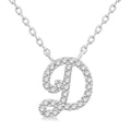 Victoire Jasper Script 'D' Initial Diamond Pendant