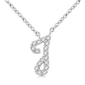Indigo Umbria Script 'J' Initial Diamond Pendant