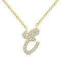 Vesper Tamarind Script 'E' Initial Diamond Pendant