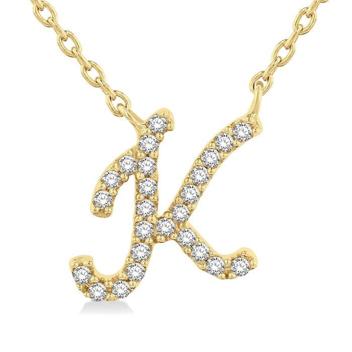 Paragon Kaia Script 'K' Initial Diamond Pendant