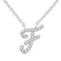 Script 'F' Initial Diamond Pendant