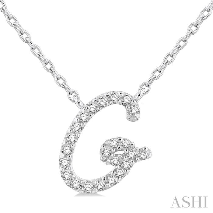 Brisa Whisper Script 'G' Initial Diamond Pendant