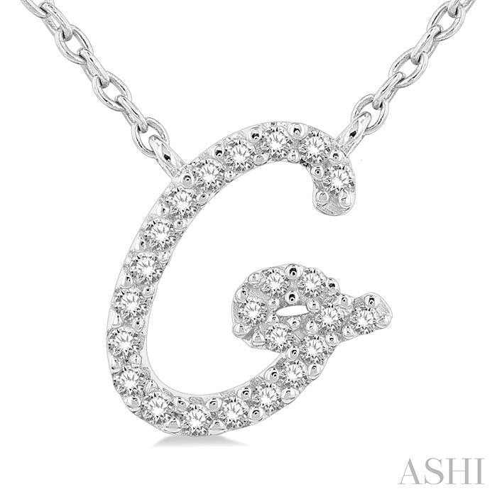 Brisa Whisper Script 'G' Initial Diamond Pendant