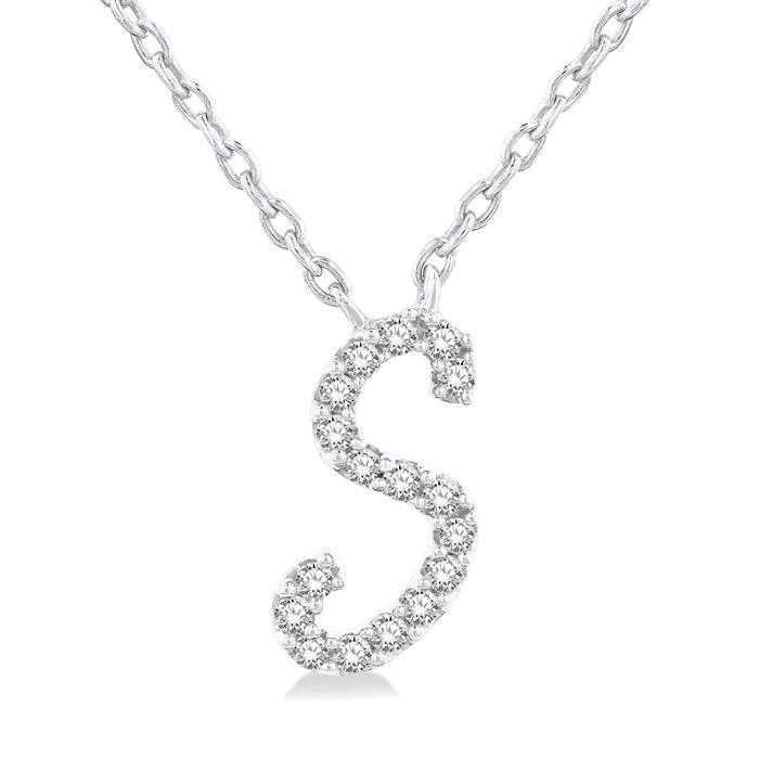 Wynn Waverly Script 'S' Initial Diamond Pendant