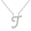 Ballet Yvette Script 'T' Initial Diamond Pendant