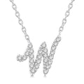 Lilith Tempest Script 'W' Initial Diamond Pendant