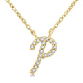 Sonata Cinder Script 'P' Initial Diamond Pendant