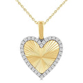 Quorra Paragon Heart Shape Fluted Diamond Fashion Pendant