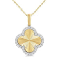 Harbor Nyx Clover Fluted Diamond Fashion Pendant