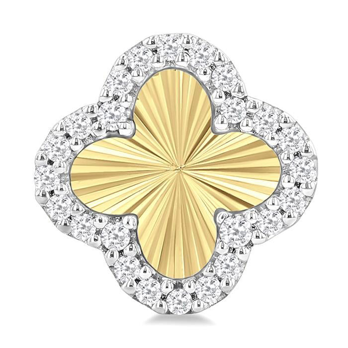 Clover Fluted Diamond Fashion Earrings