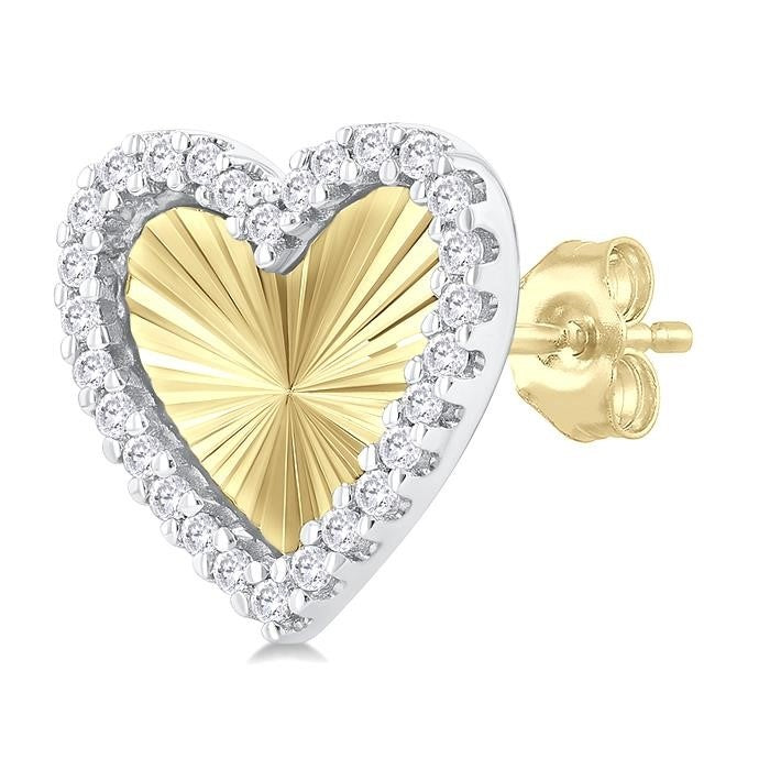 MirCelEl 14K White Gold Diamond Fashion Earrings