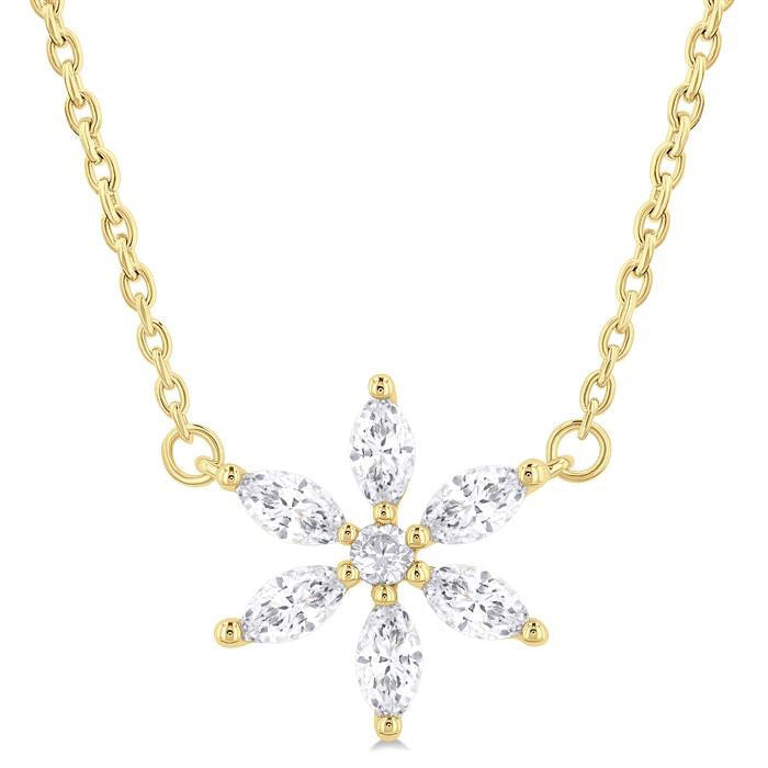Luna Prairie Floral Diamond Fashion Pendant
