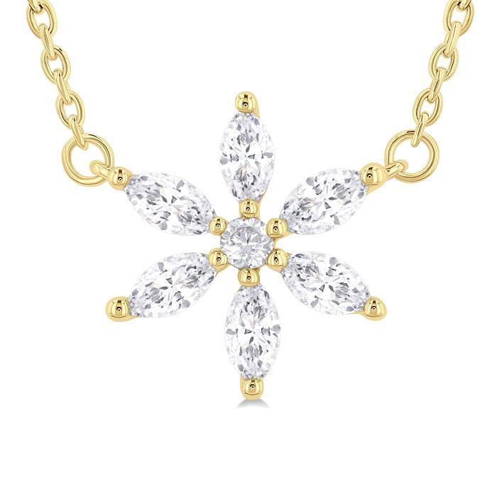 Luna Prairie Floral Diamond Fashion Pendant