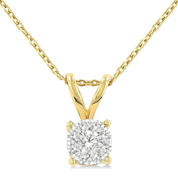 Round Shape Shine Bright Diamond Solitaire Pendant