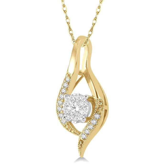 Gaia Harrier Round Shape Shine Bright Diamond Pendant