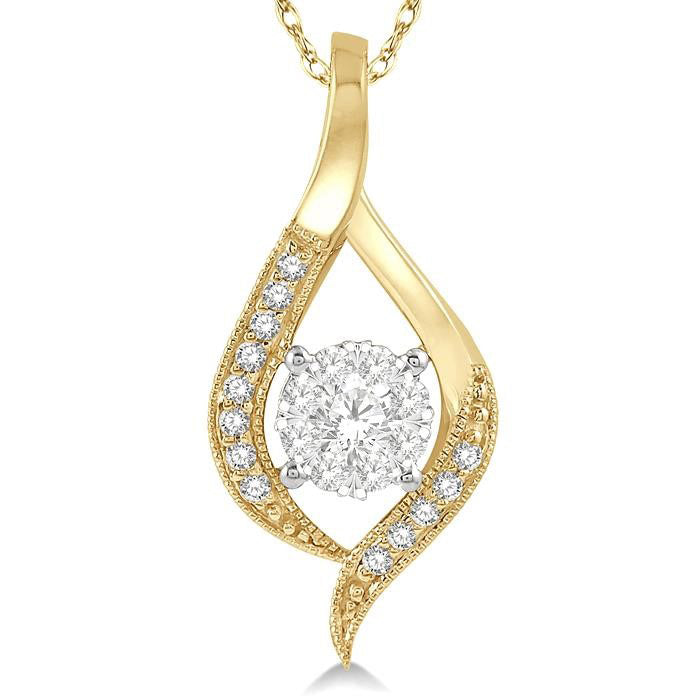 Gaia Harrier Round Shape Shine Bright Diamond Pendant