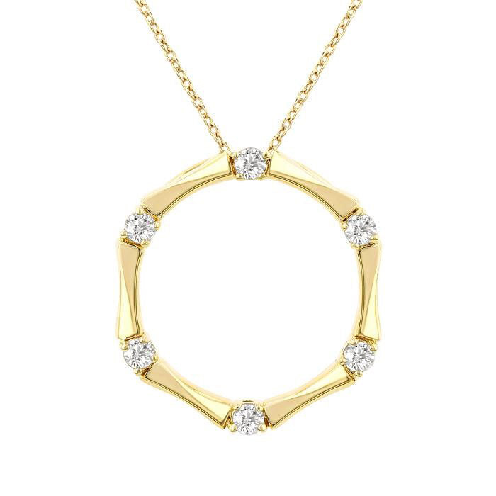 Petite Diamond Fashion Bamboo Pendant