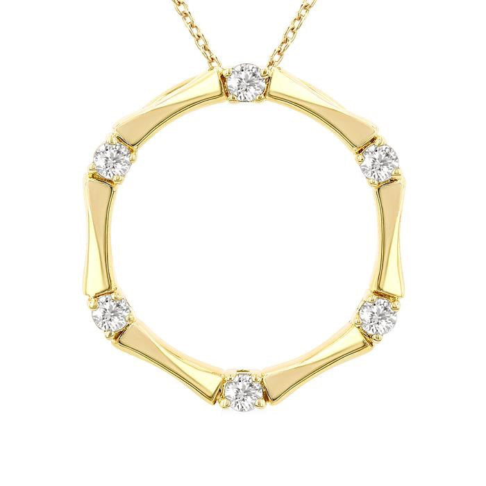 Petite Diamond Fashion Bamboo Pendant